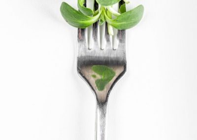 Natuhuerto Tenedor con microgreens de guisante